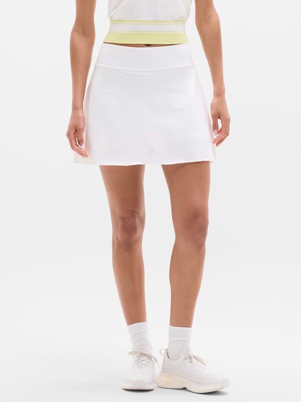 Athleta Ace Tennis Skort 15.5 White Size L High Rise Athletic Golf Pickleball